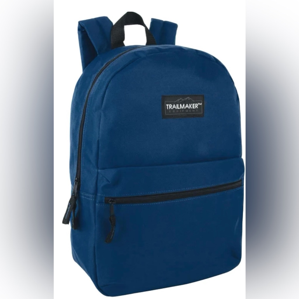 Trail Maker Classic 17 Inch Blue Backpacks With Adjustable Padded Straps